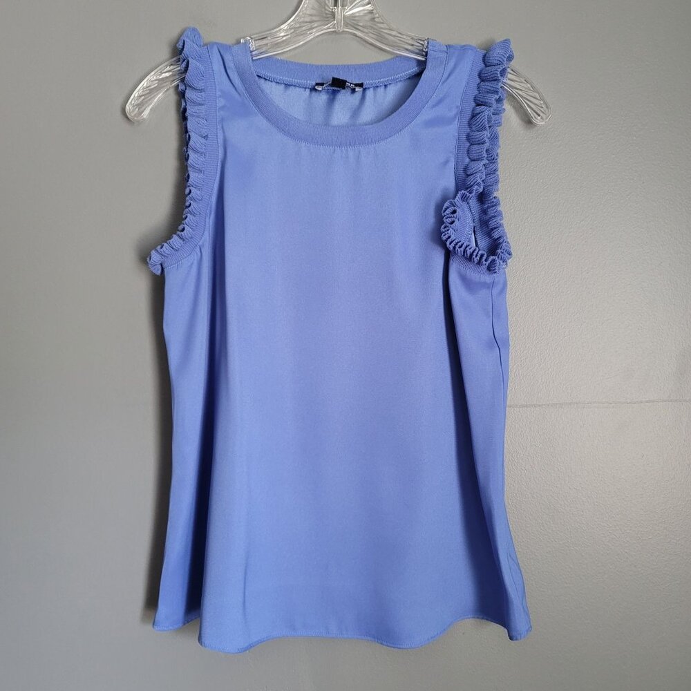 Express Ruffle Sleeves Blue Tank Top. Size S